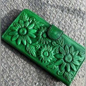 Handmade embossed designed wallet